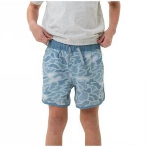 NEW BURLEBO youth swim trunks in seaside camo